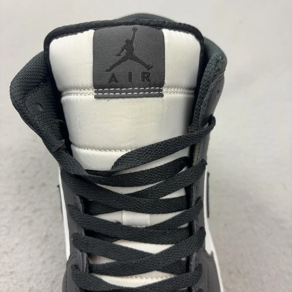 Jordan 1 Mid Shoes Mens Size 12 Black Panda Elephant Print Sneakers FB9911-001
